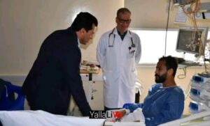 أول ظهور للاعب أحمد رفعت من داخل المستشفى